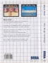 Sega  Master System&nbsp; - &nbsp;Black Belt (Back)